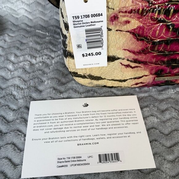 Brahmin Shayna Starlit Ombre Melbourne Croc Embossed Crossbody  NWT - Picture 10 of 16